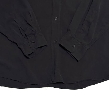 【USED】90's Bobby Chan SILK SHIRT SLATE BLACK