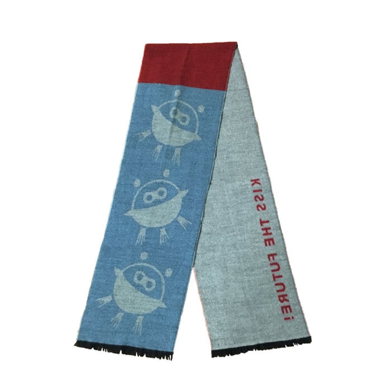 USED】90'S W< PUK-PUK WOOL SCARF | KONBINI USED】90'S W< PUK-PUK WOOL SCARF | KONBINI