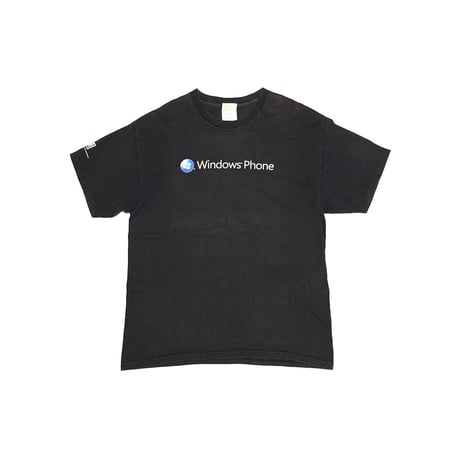 【USED】2010's Microsoft Windows Phone Get the free mobile app Promo T-shirt