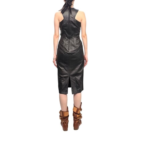 【USED】80's VAKKO LEATHER DRESS