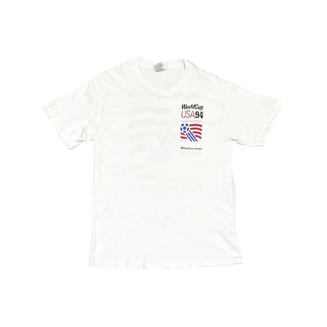 【USED】90'S WORLD CUP USA 94 "Making Soccer History" T-SHIRT