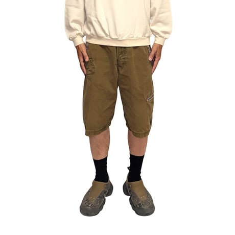 【USED】00's SPYDER Graphic Cotton Shorts Brown