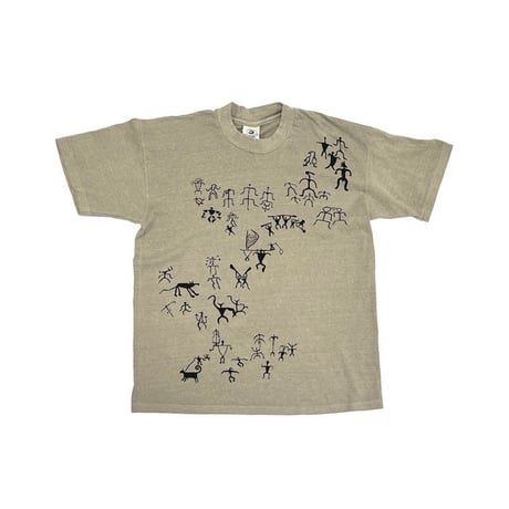 【USED】90'S UNKNOWN HIEROGLYPH(?) PIGMENT DYED T-SHIRT
