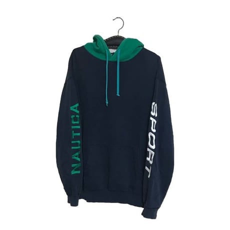 【USED】90'S NAUTICA EMBROIDERY HOODIE