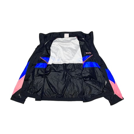 【USED】80's adidas NYLON TRACK JACKET BLACK×BLUE×PINK