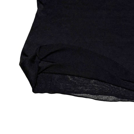 【USED】00's JIL SANDER Sheer Viscose Knit Tank Top Black