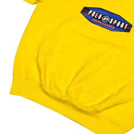 【USED】90's POLO SPORT Ralph Lauren Logo Sweatshirt Yellow