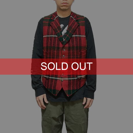【USED】90'S POLO BY RALPH LAUREN TARTAN CHECK GILLET