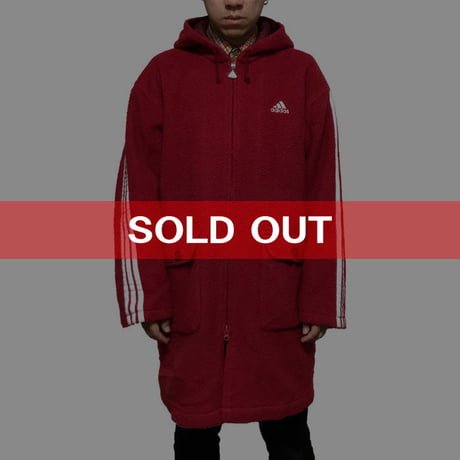 【USED】90'S ADIDAS 3-STRIPES WOOL COAT
