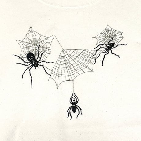 【USED】90s SPIDERWEB EMBROIDERED SWEATSIRT