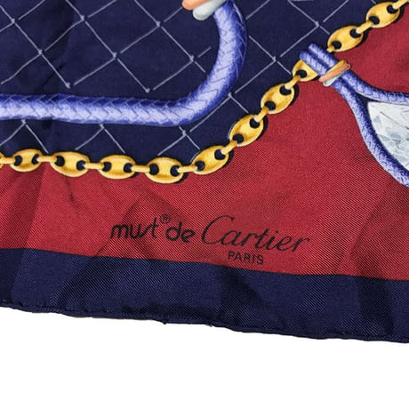 【USED】VINTAGE CARTIER SILK SCARF