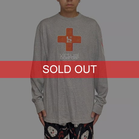 【USED】90'S-00's L2 virtual boarder L/S T-SHIRT