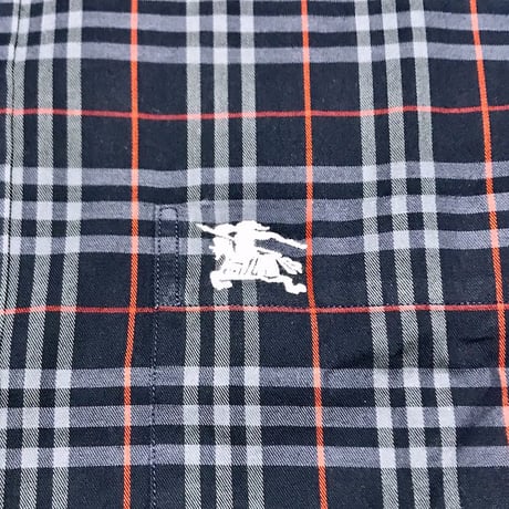 【USED】90'S BURBERRYS NOVA CHECK B.D SHIRT NAVY