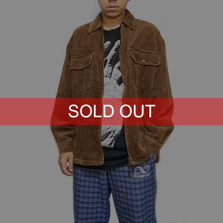 【USED】90'S 955 CORDUROY ZIP SHIRT JACKET