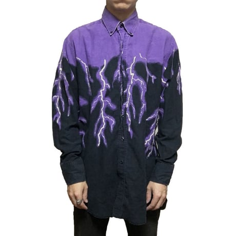 【USED】90'S PURPLE SANDER GRAPHIC SHIRT