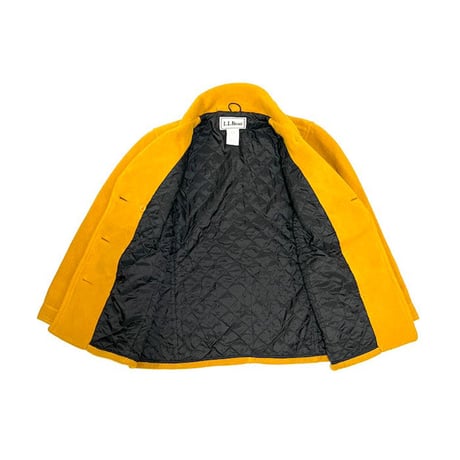 【USED】90'S-00'S L.L.BEAN MUSTARD YELLOW FLEECE PEACOAT