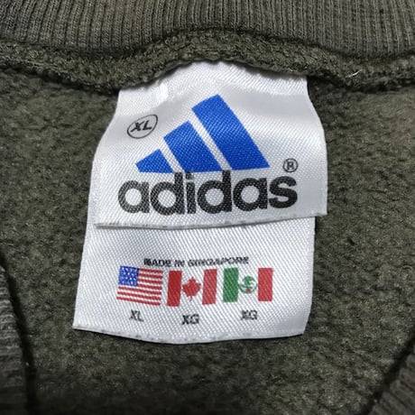 【USED】90'S  ADIDAS 3-STRIPES LOGO EMBROIDERY SWEATSHIRT