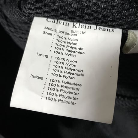 【USED】00'S CK CALVIN KLEIN JEANS NYLON BOMBER ANOLAK