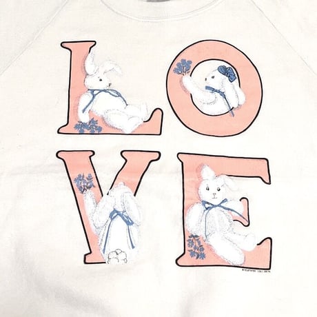 【USED】90'S LOVE RABBITS SWEATSHIRT