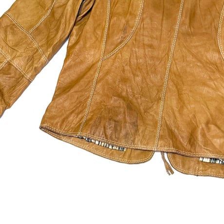 【USED】00's BIBA LAMB ZIP LEATHER JACKET