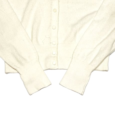 【USED】80's BUTTON KNIT CARDIGAN OFF WHITE