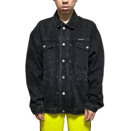 【USED】90'S CALVIN KLEIN BLACK DENIM JACKET