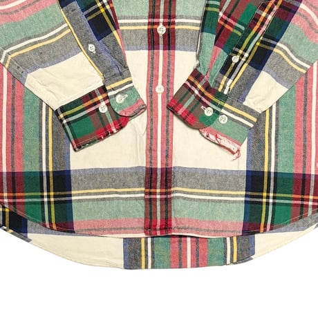 【USED】90's OLD GAP Madras Plaid Button-Down Shirt