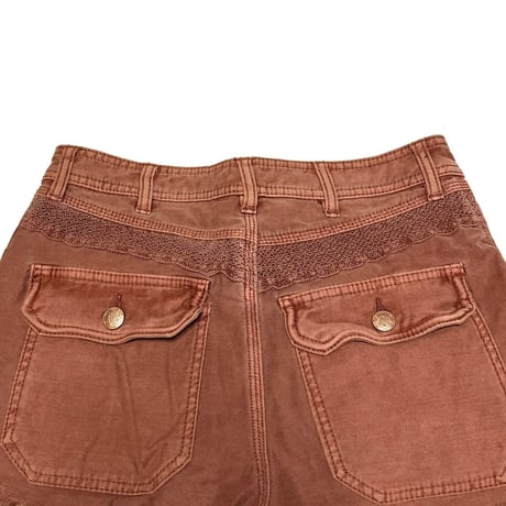 【USED】00's Free People GARMENT DYED SUMMER SHORTS
