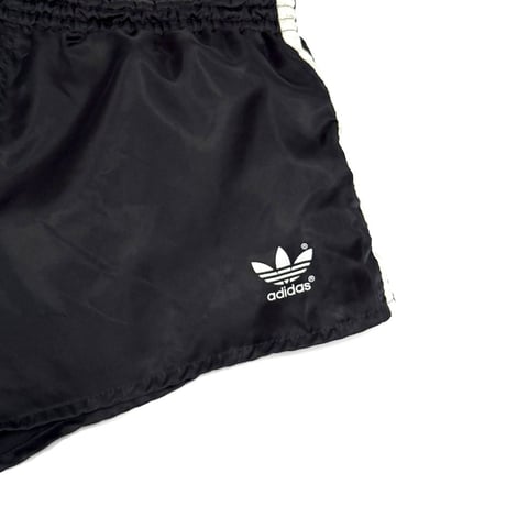 【USED】80's adidas RUNNING SHORTS BLACK MADE IN WEST GERMANY