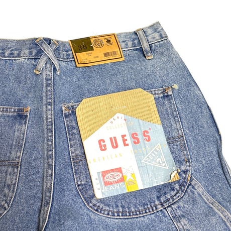 【DEAD STOCK】90's GUESS Jeans USA Workwear Painter Denim shorts