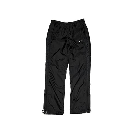 【USED】 00's EURO NIKE NYLON PANTS BLACK HIDDEN SWOOSH