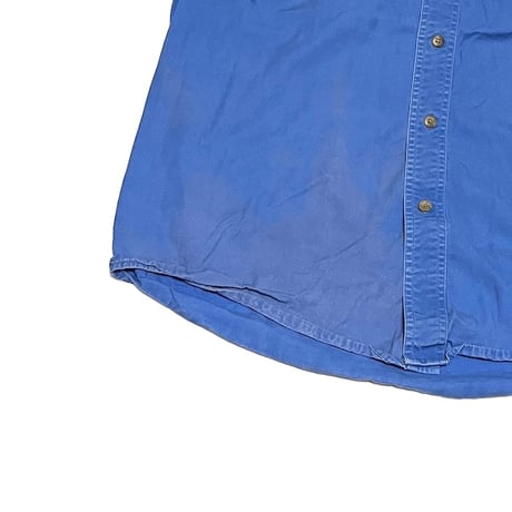 【USED】90'S Wrangler EMBROIDERY LOGO WORK SHIRT