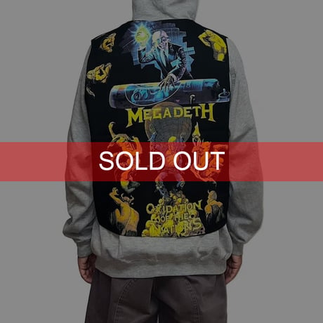 【DEAD STOCK】90's MEGADETH OXIDATION OF THE NATIONS GILET