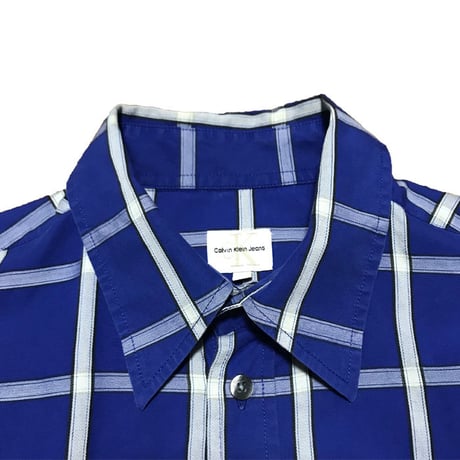【USED】90'S CALVIN KLEIN JEANS LATTICE CHECK SHIRT