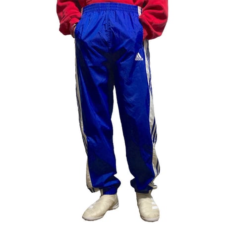 【USED】90'S ADIDAS SNAP BUTTON NYLON TRACK PANTS