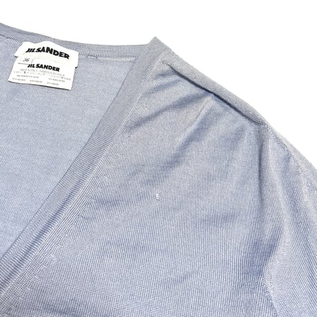 【USED】2010's JIL SANDER Cashmere Silk Knit Cardigan Light Blue