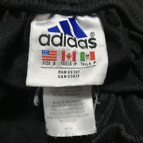 【USED】90'S ADIDAS SIDE SEAM SLITS WITH SNAP BUTTON TRACK PANTS