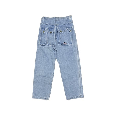 【USED】90's Barrel Roll Baggy Denim Pants with Flap Back Pockets