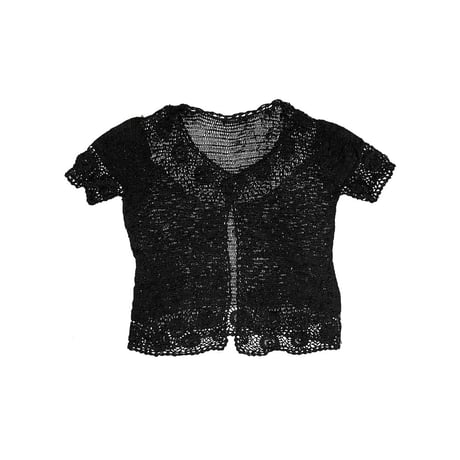 【USED】00s SIXTH SENSE CROCHET KNIT S/S CARDIGAN