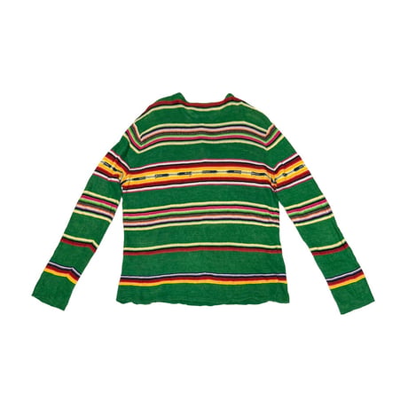 【USED】90's Polo by Ralph Lauren LINEN BREND KNIT L/S TOP