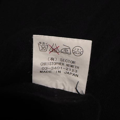 【USED】90's Christopher Nemeth Black Cotton Shirt