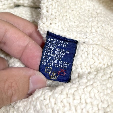 【USED】90'S TOMMY HILFIGER EAGLE COTTON KNIT SWEATER