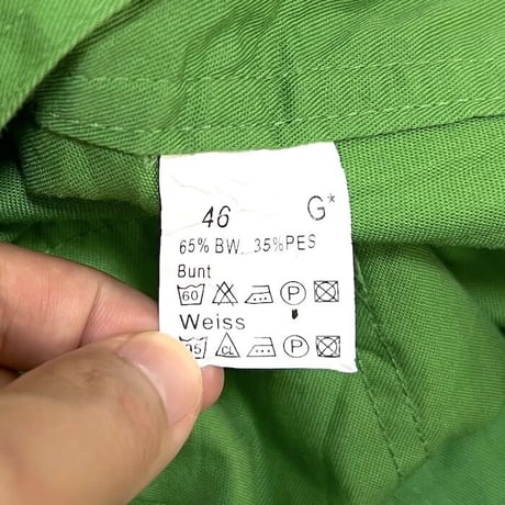 【USED】VINTAGE GERMAN WORK PANTS LIME GREEN