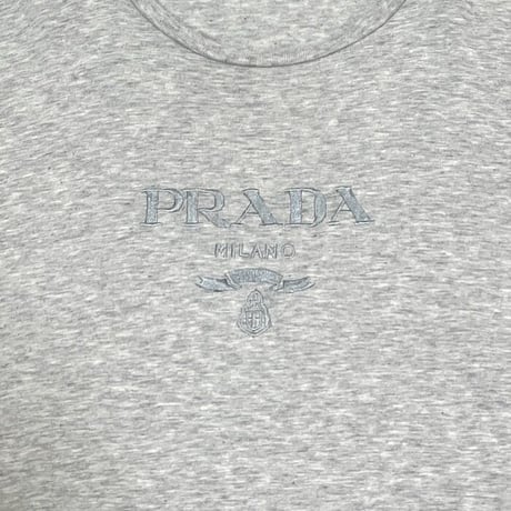 【USED】00'S PRADA EMBROIDERY LOGO T-SHIRT