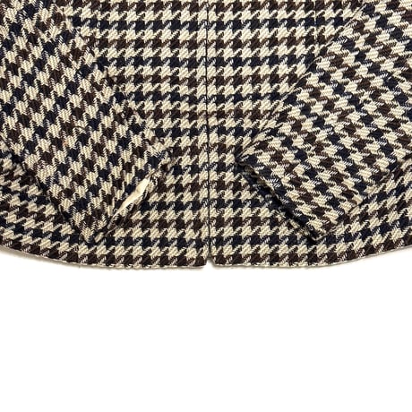 【USED】90's Houndstooth Stand-Collar Wool Jacket