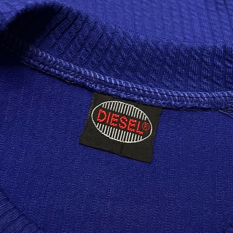 【USED】90's DIESEL OVAL LOGO RIBBED L/S T-SHIRT