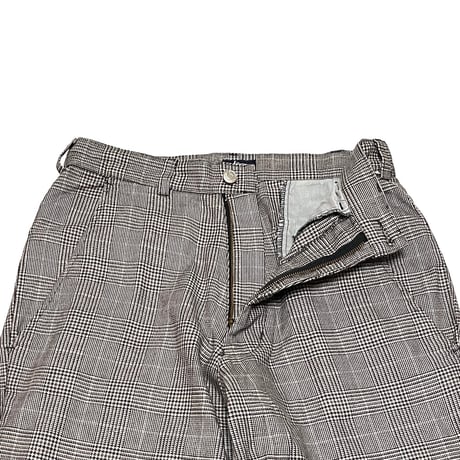 【USED】90's STUSSY GLEN CHECK COTTON TROUSERS