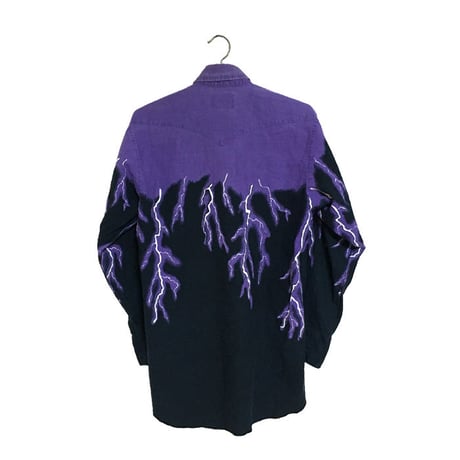 【USED】90'S PURPLE SANDER GRAPHIC SHIRT