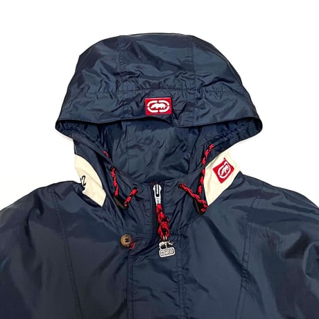 【USED】90's-00's ECKO UNLTD. PLASTIC BUCKLE POCKET NYLON ANOLAK JACKET