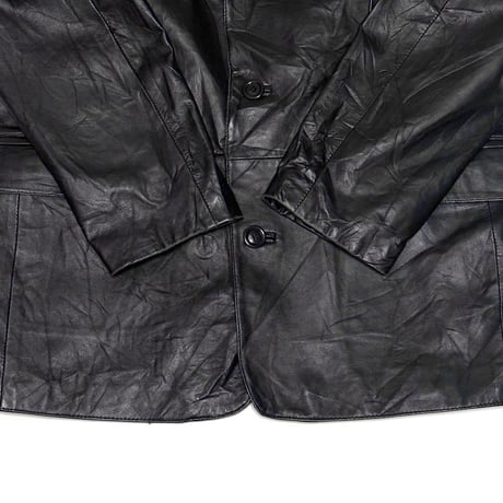 【USED】00's bod & christensen LEATHER TAILORED JACKET